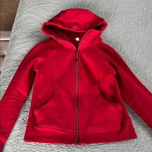 Lululemon Athletica Scuba Full Zip Hoodie - Vibrant Red size 6